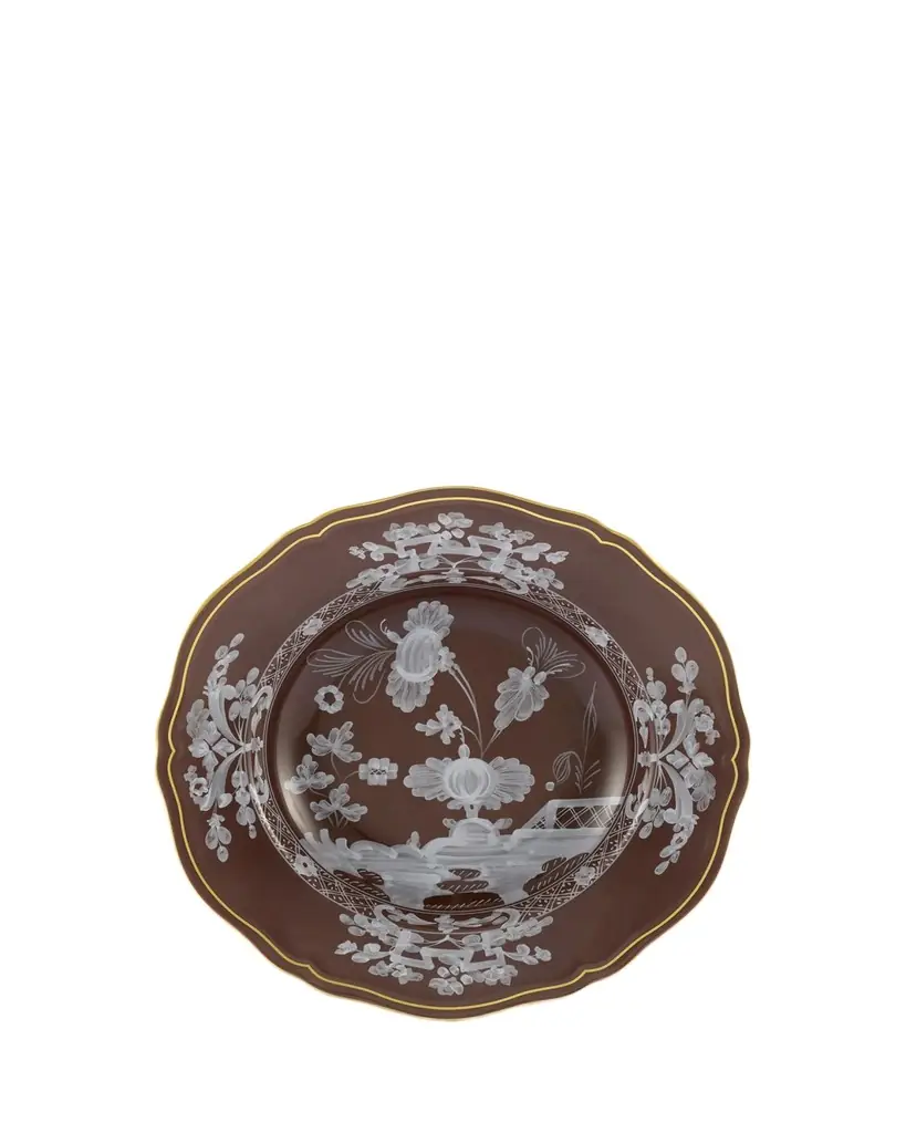 GINORI 1735 Oriente Italiano Soup Plate, Castagna