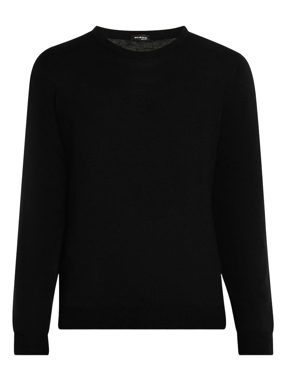 Kiton Men's Cashmere and Linen Crewneck Sweater