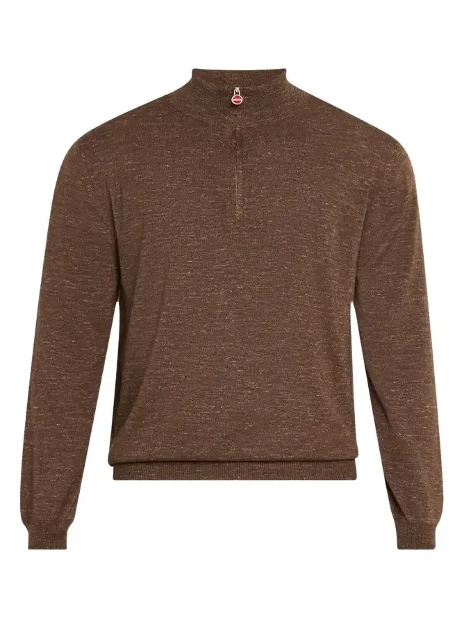 Men's Cashmere and Linen Half-Zip Sweater Men's Cashmere and Linen Half-Zip Sweater