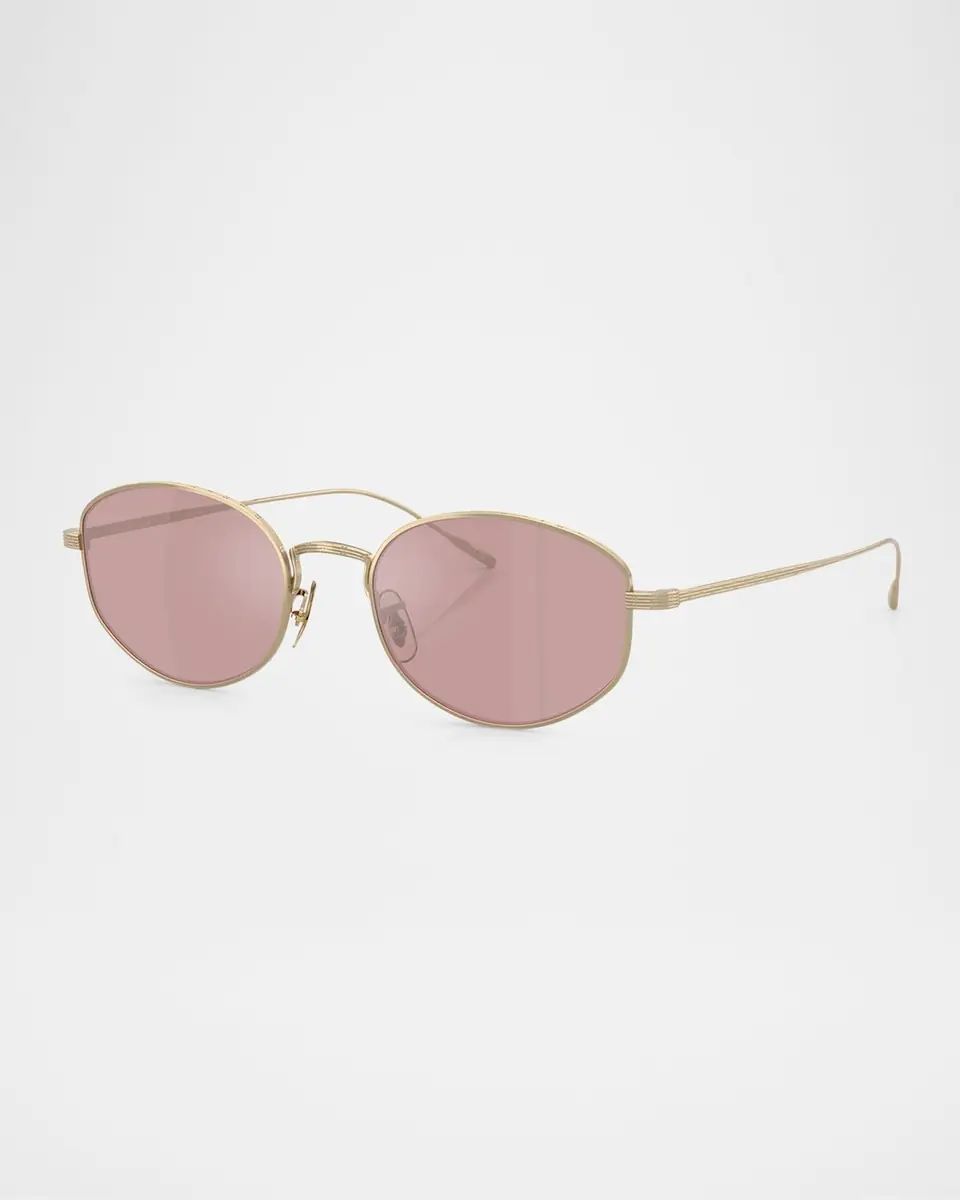 Oliver Peoples Titanium Oval Sunglasses | Thumbnail 2