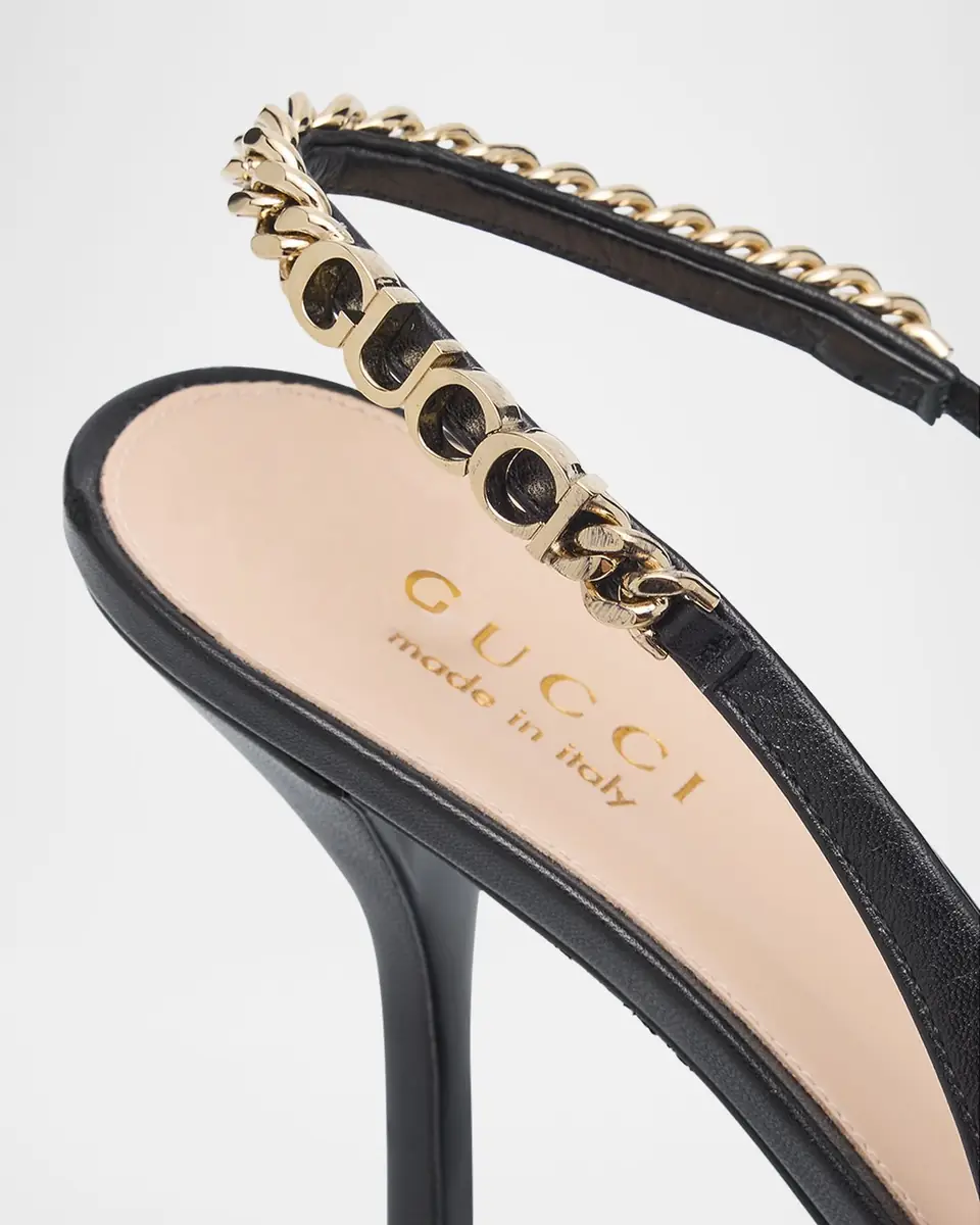 Gucci Signoria Slingback Leather Pumps | Thumbnail 3 Gucci Signoria Slingback Leather Pumps | Thumbnail 3