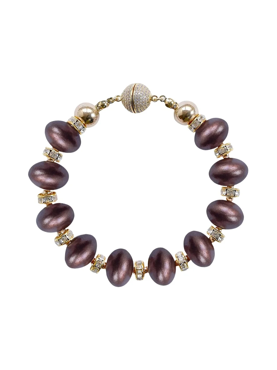 Saulé Mika Chocolate Cherry Bracelet, 8.5"L