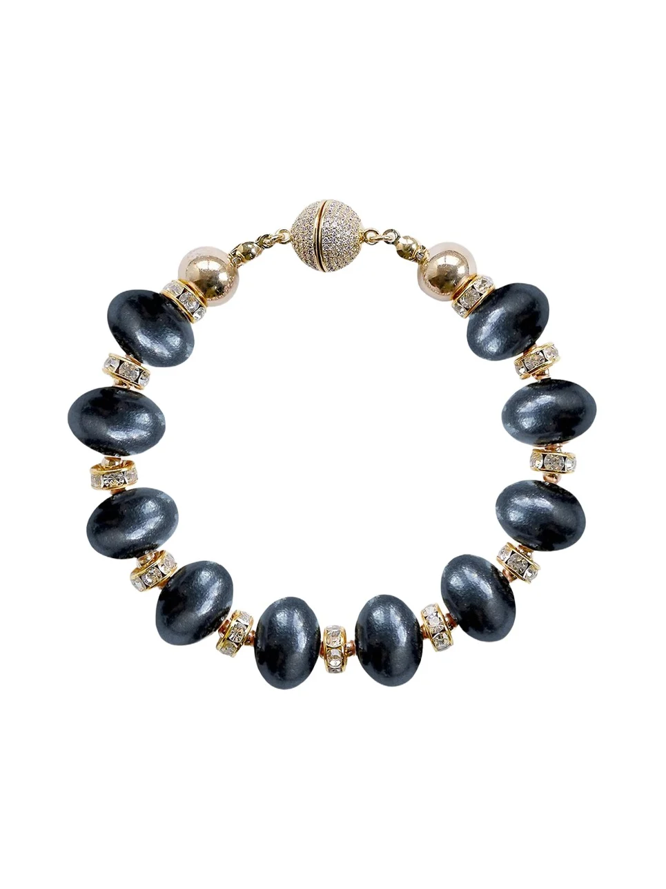 Saulé Mika Black Coral Bracelet, 8.5"L