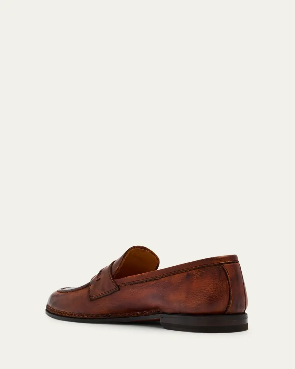 Bontoni Men's Fascinoso Soft Leather Penny Loafers | Thumbnail 5 Bontoni Men's Fascinoso Soft Leather Penny Loafers | Thumbnail 5