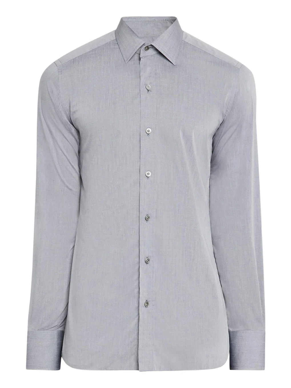 Men's Cotton Chambray Slim-Fit Dress Shirt