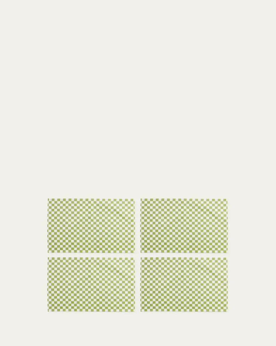 MacKenzie-Childs Green Check Placemats, Set of 4 | Thumbnail 2