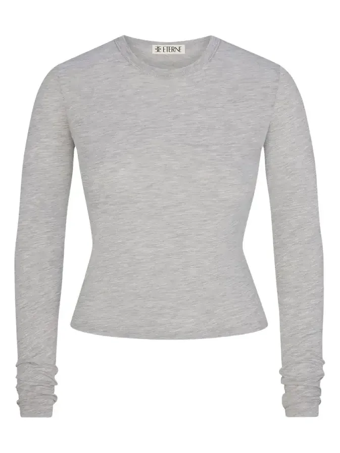 Fitted Crewneck Long-Sleeve T-Shirt Fitted Crewneck Long-Sleeve T-Shirt