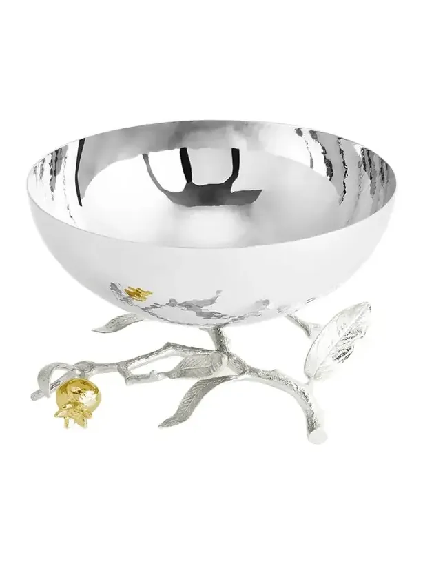Michael Aram Pomegranate Silver & Gold Small Bowl with 24K Goldplate