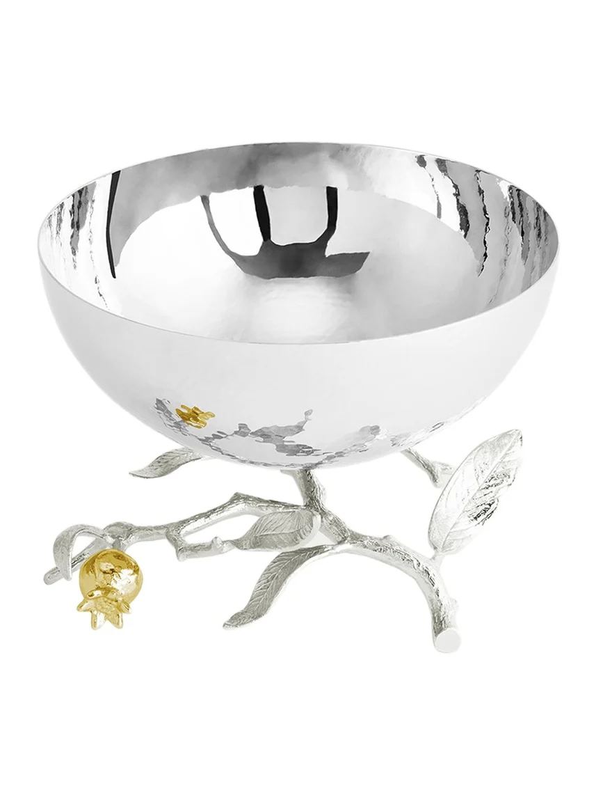 Michael Aram Pomegranate Silver & Gold Small Bowl with 24K Goldplate