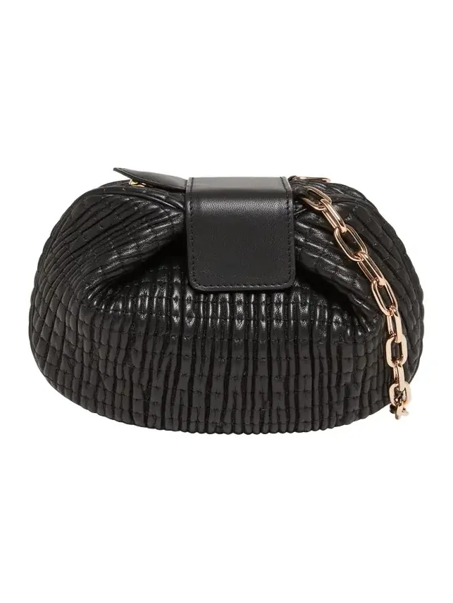 Demi Ruched Leather Clutch Bag Demi Ruched Leather Clutch Bag
