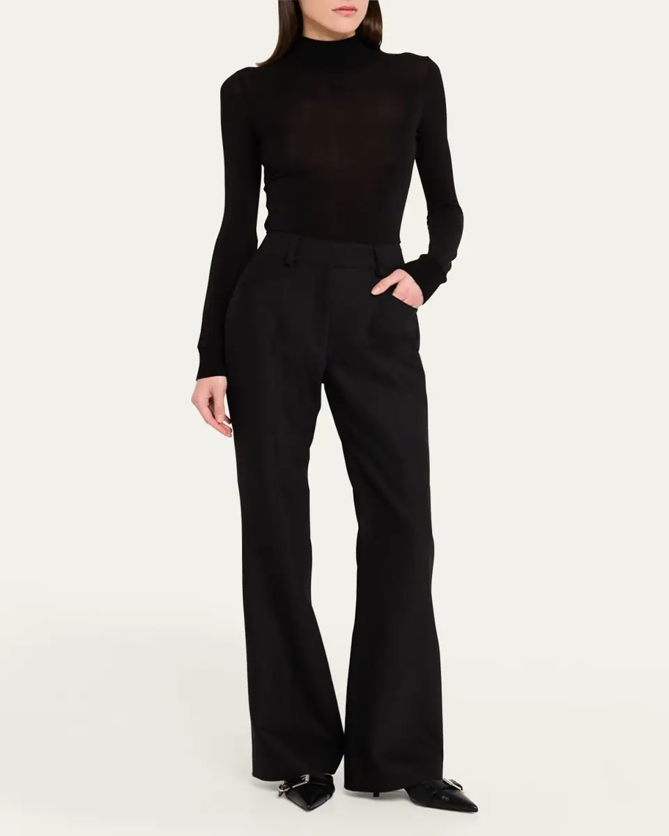 Courrèges Re-Edition Mock-Neck Long-Sleeve Fitted Top | Thumbnail 13 Courrèges Re-Edition Mock-Neck Long-Sleeve Fitted Top | Thumbnail 13