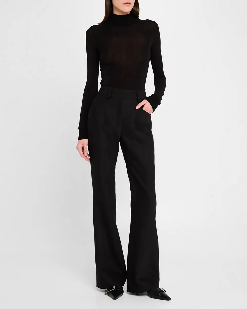 Courrèges Re-Edition Mock-Neck Long-Sleeve Fitted Top | Thumbnail 17 Courrèges Re-Edition Mock-Neck Long-Sleeve Fitted Top | Thumbnail 17