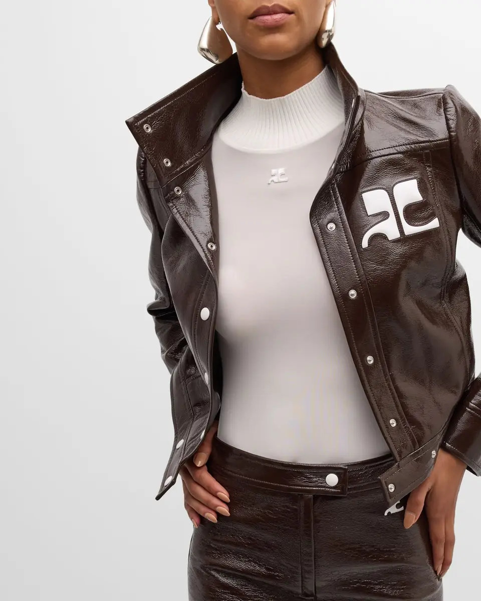Courrèges Re-Edition Mock-Neck Long-Sleeve Fitted Top | Thumbnail 6 Courrèges Re-Edition Mock-Neck Long-Sleeve Fitted Top | Thumbnail 6