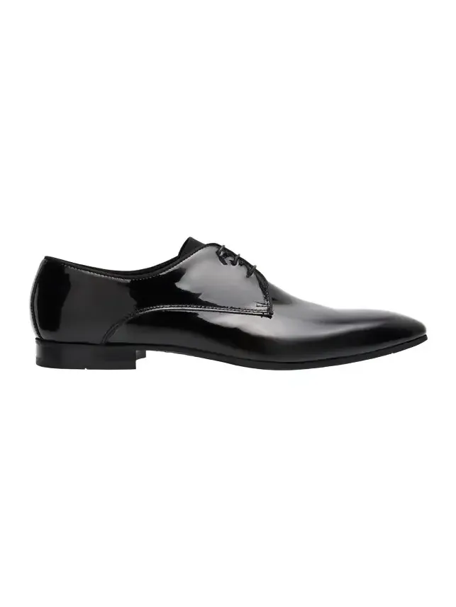 Men's Patent Leather Rubber-Sole Derby Shoes Men's Patent Leather Rubber-Sole Derby Shoes