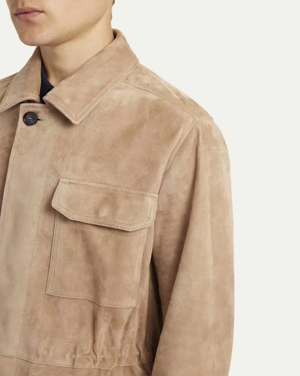 Brioni Men's Suede Field Jacket | Thumbnail 9 Brioni Men's Suede Field Jacket | Thumbnail 9