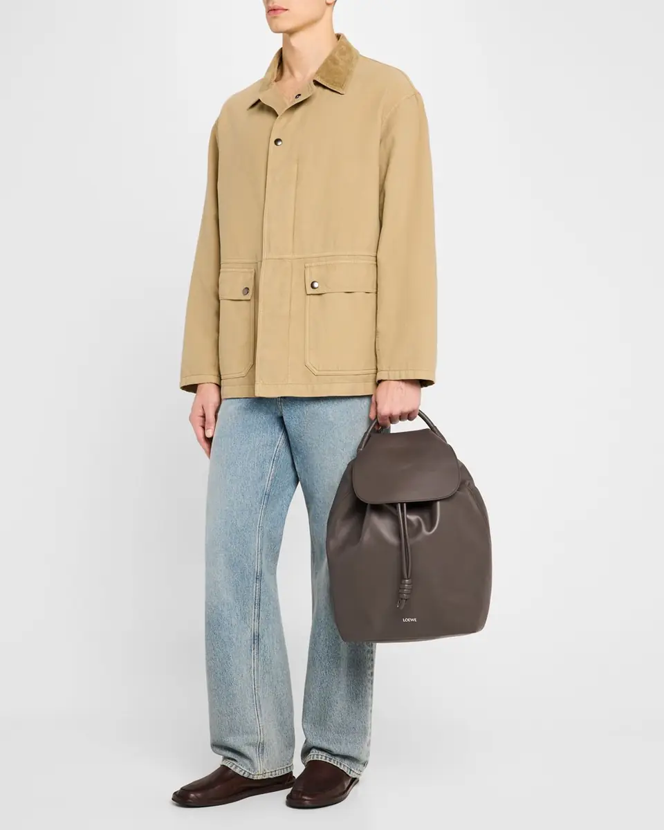 Loewe Men's Flamenco Suede Backpack | Thumbnail 16 Loewe Men's Flamenco Suede Backpack | Thumbnail 16