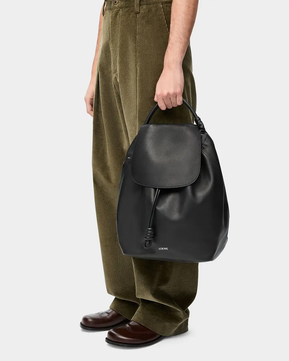 Loewe Men's Flamenco Suede Backpack | Thumbnail 4 Loewe Men's Flamenco Suede Backpack | Thumbnail 4