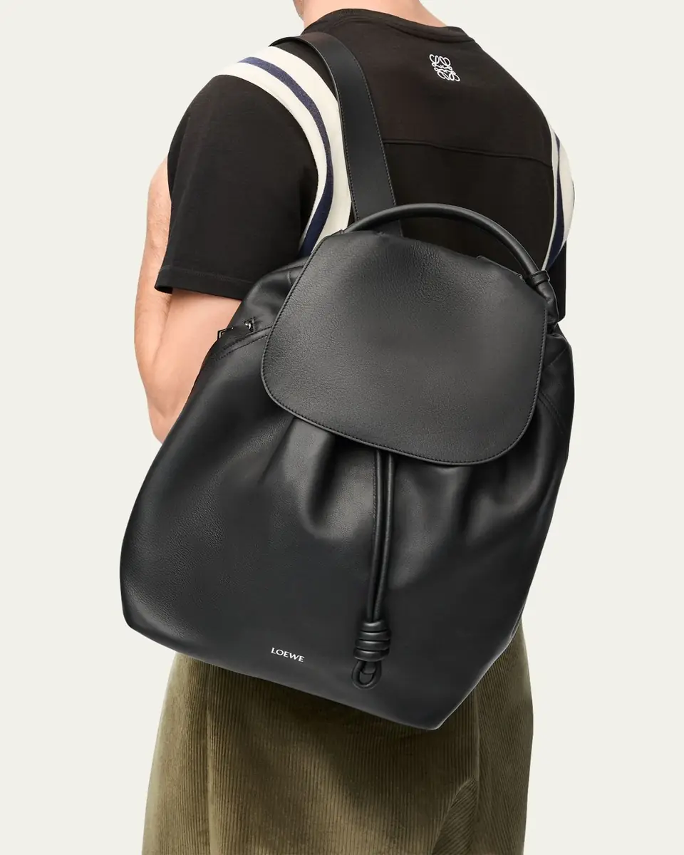 Loewe Men's Flamenco Suede Backpack | Thumbnail 6 Loewe Men's Flamenco Suede Backpack | Thumbnail 6