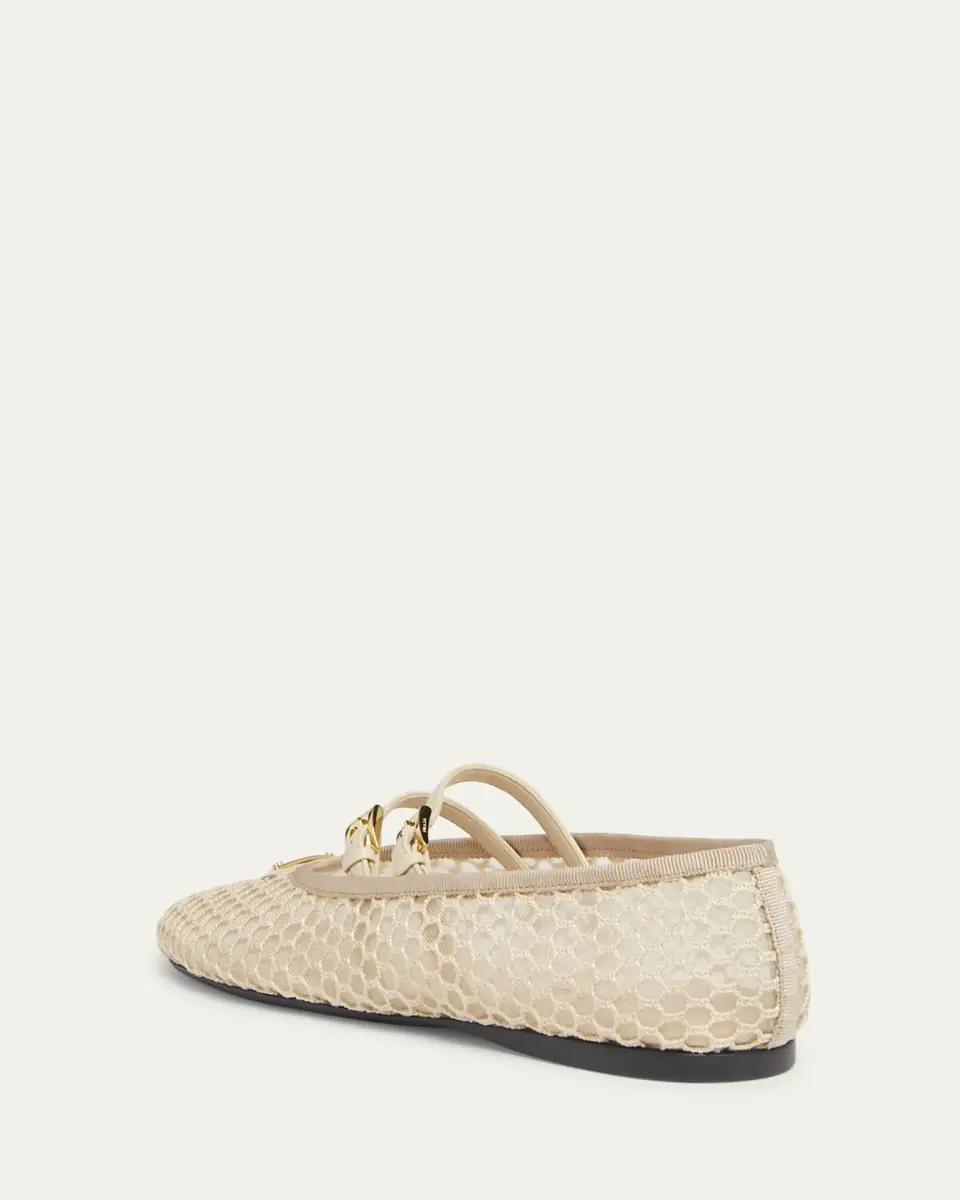 Prada Mesh Double Buckle Ballet Flats | Thumbnail 5 Prada Mesh Double Buckle Ballet Flats | Thumbnail 5