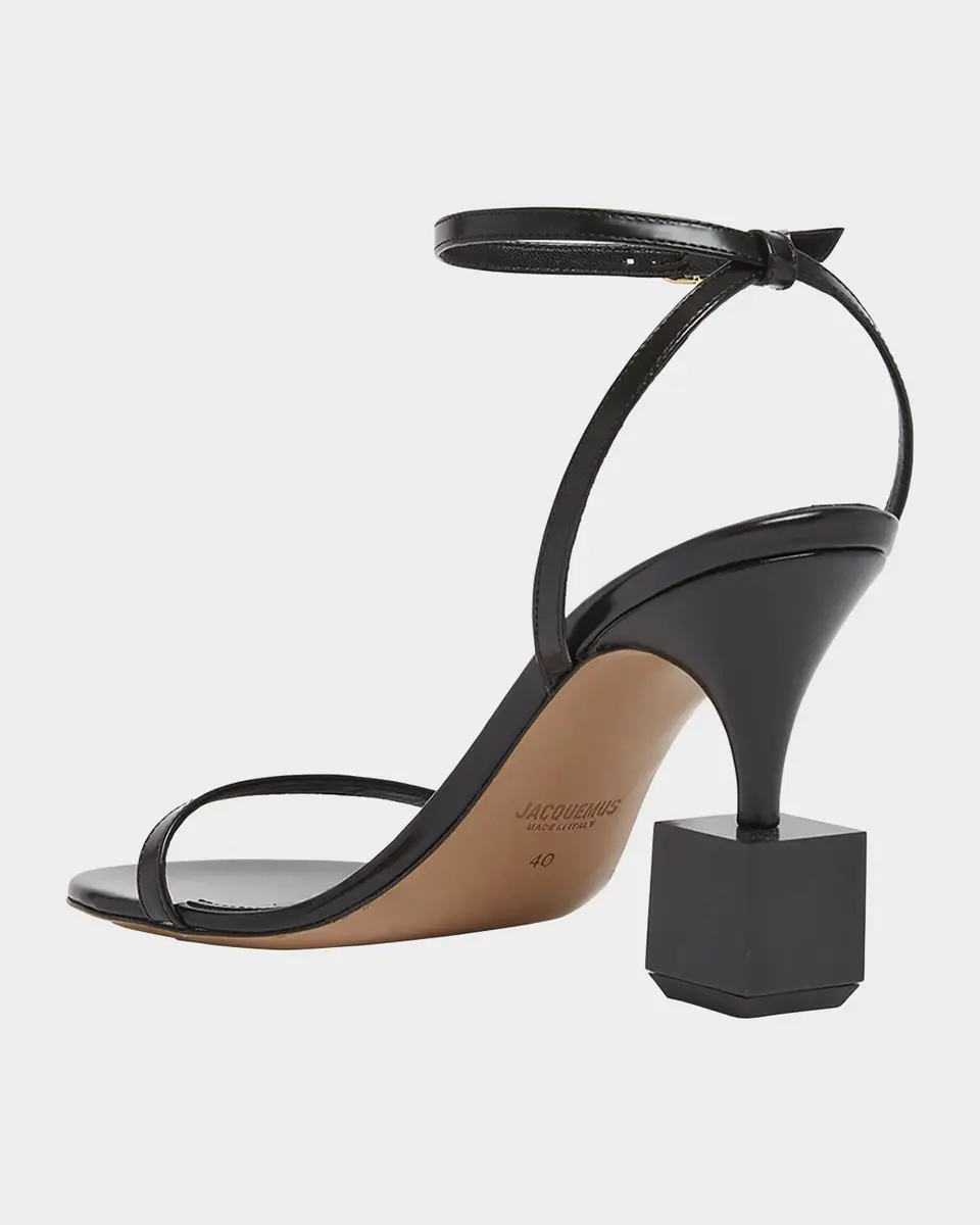 Jacquemus The Bisou Geometric Leather Sandals | Thumbnail 3
