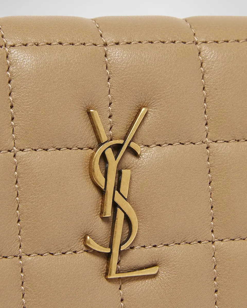 Saint Laurent YSL Monogram Flap Small Wallet in Quilted Smooth Leather | Thumbnail 3 Saint Laurent YSL Monogram Flap Small Wallet in Quilted Smooth Leather | Thumbnail 3