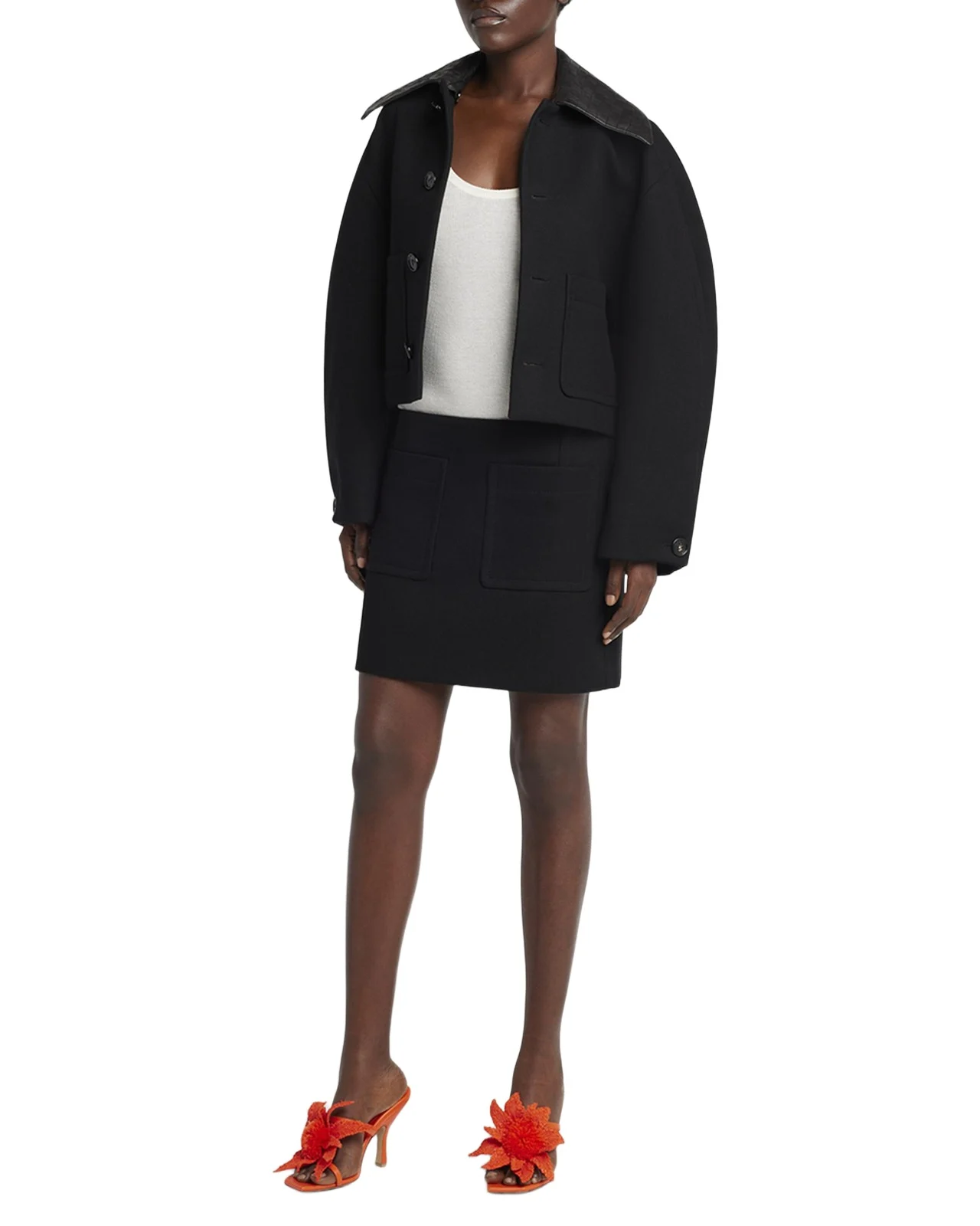 Front-Pockets Mini Pencil Skirt Front-Pockets Mini Pencil Skirt