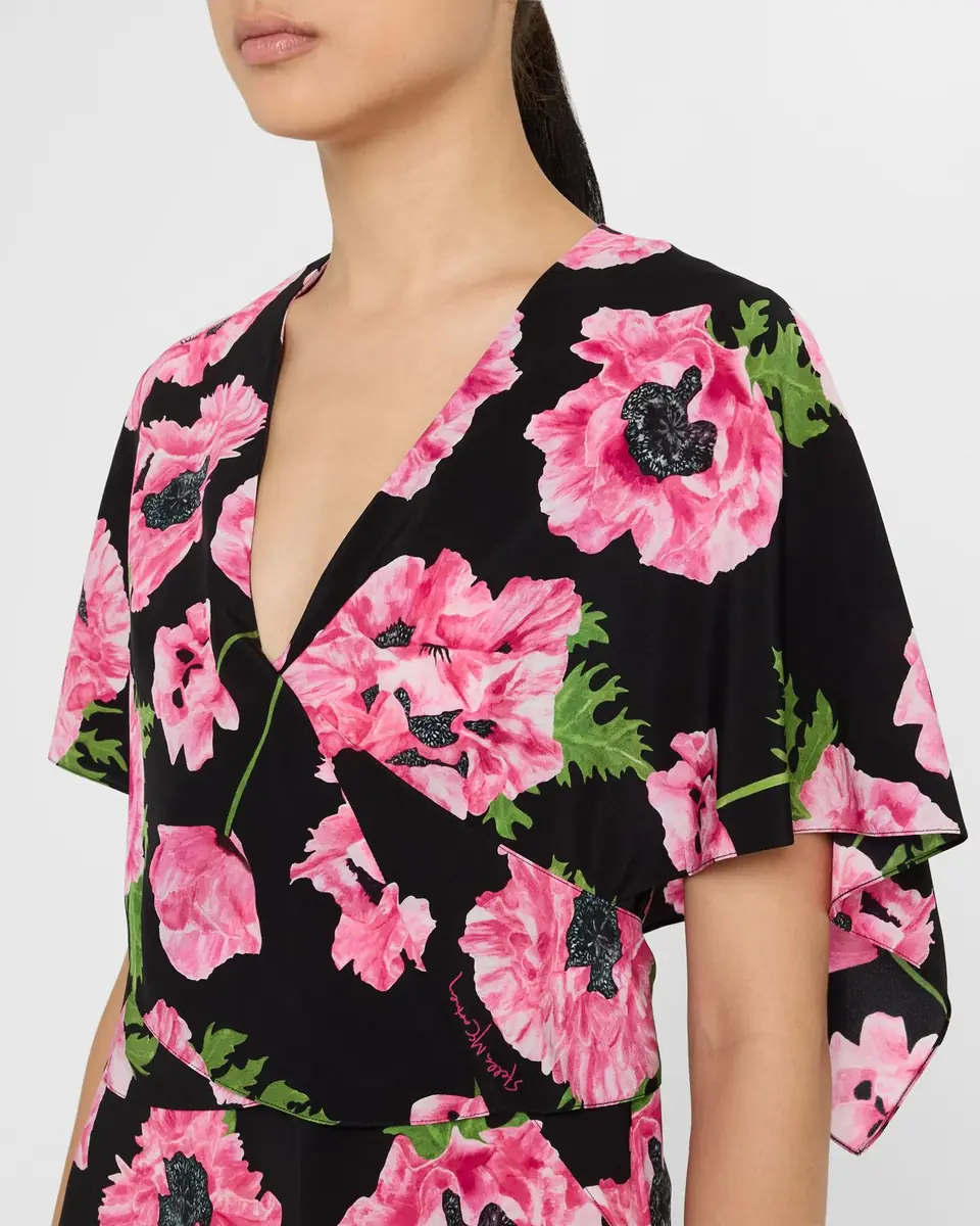 Stella McCartney Floral Print Asymmetric Midi Dress | Thumbnail 4