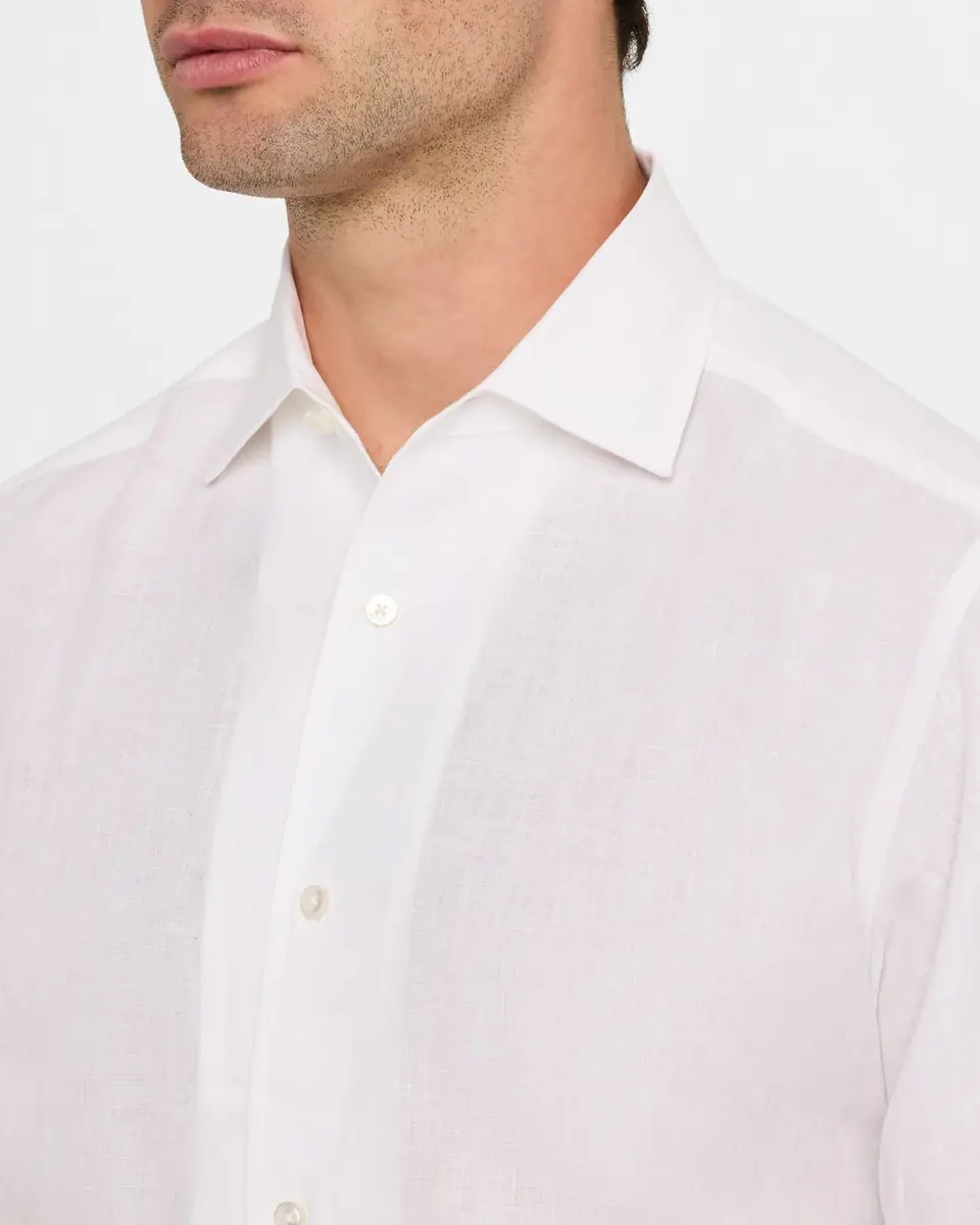 ZEGNA Men's Oasi Lino Casual Button-Down Shirt | Thumbnail 4 ZEGNA Men's Oasi Lino Casual Button-Down Shirt | Thumbnail 4