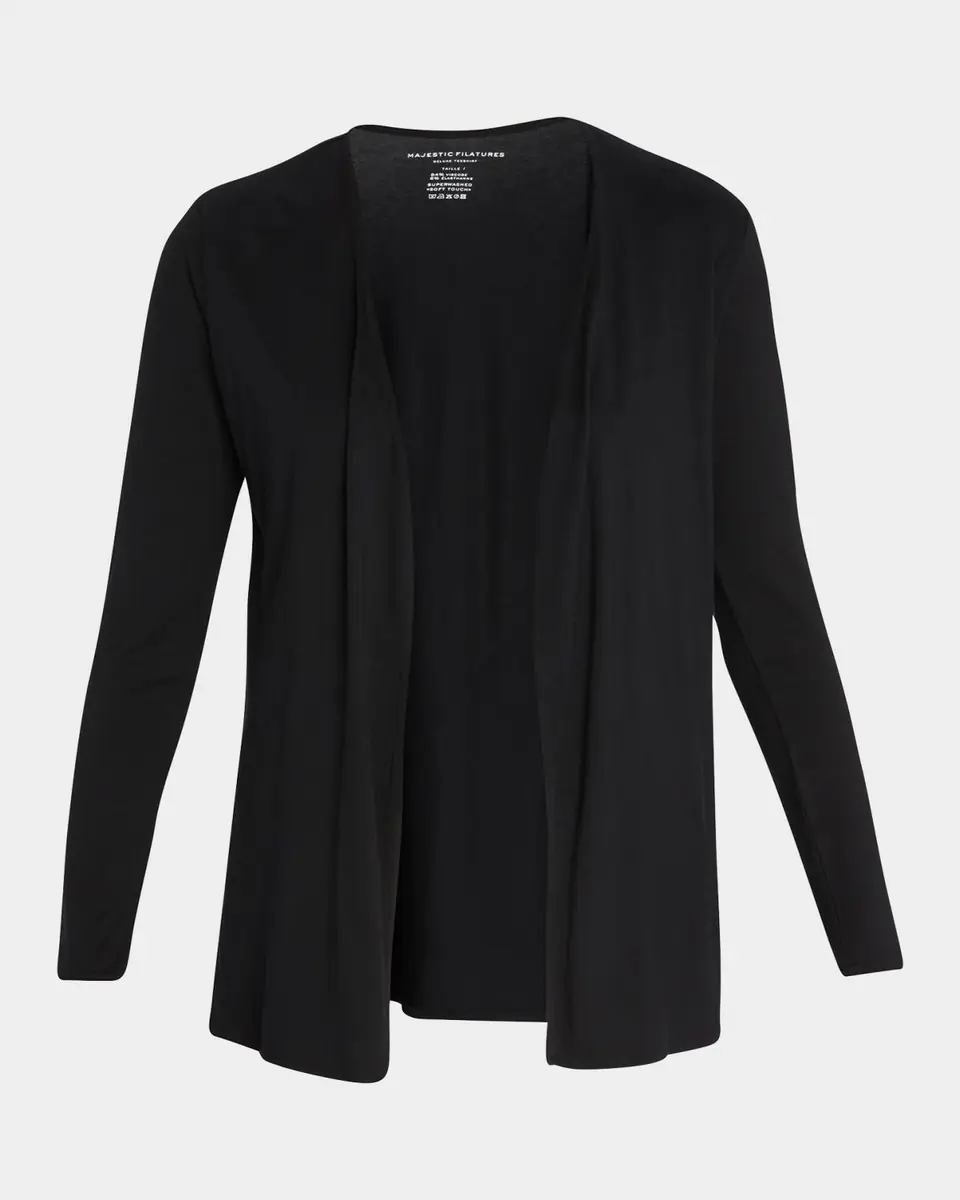 MAJESTIC FILATURES Soft Touch Open-Front Cardigan | Thumbnail 5 MAJESTIC FILATURES Soft Touch Open-Front Cardigan | Thumbnail 5