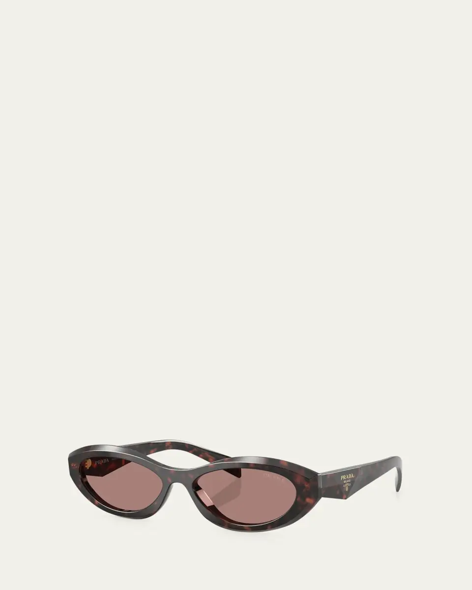 Prada PR 26ZS Beveled Acetate & Plastic Oval Sunglasses | Thumbnail 7 Prada PR 26ZS Beveled Acetate & Plastic Oval Sunglasses | Thumbnail 7