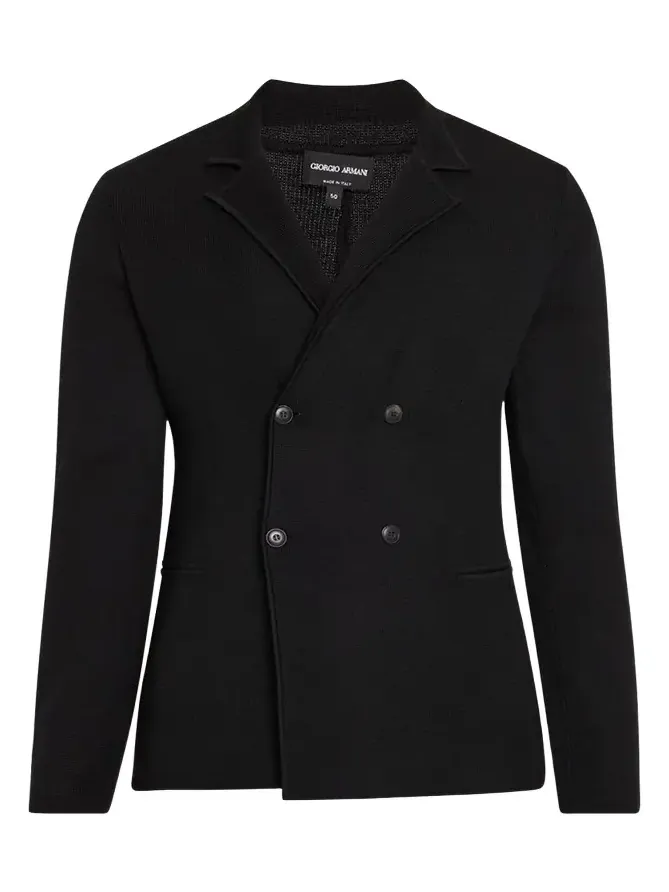 Giorgio Armani Men's Wool-Cashmere Rib Stitch Blazer