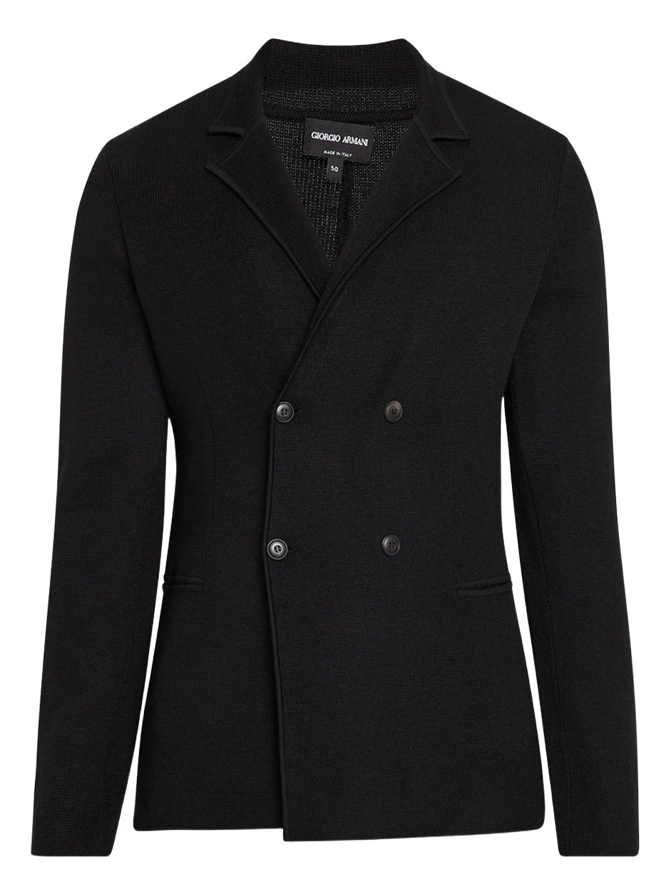 Men's Wool-Cashmere Rib Stitch Blazer Men's Wool-Cashmere Rib Stitch Blazer