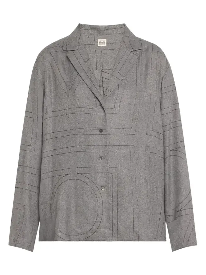 Monogram Flannel Pajama Top Monogram Flannel Pajama Top