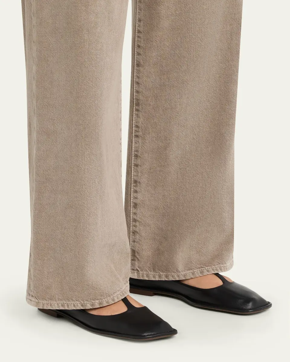 The Row Leather T-Strap Ballerina Flats | Thumbnail 12