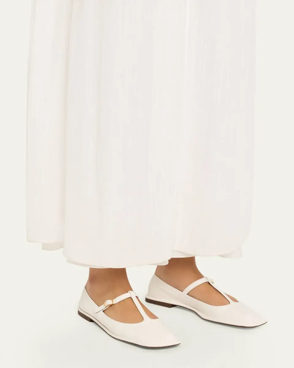 The Row Leather T-Strap Ballerina Flats | Thumbnail 7
