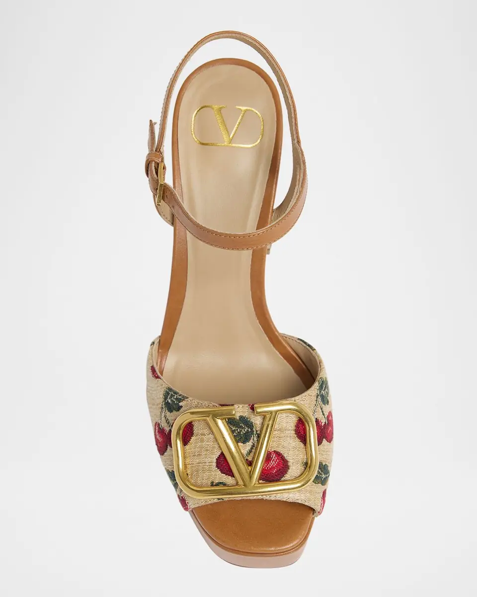 Valentino Garavani VLogo Cherry Ankle-Strap Platform Sandals | Thumbnail 4 Valentino Garavani VLogo Cherry Ankle-Strap Platform Sandals | Thumbnail 4