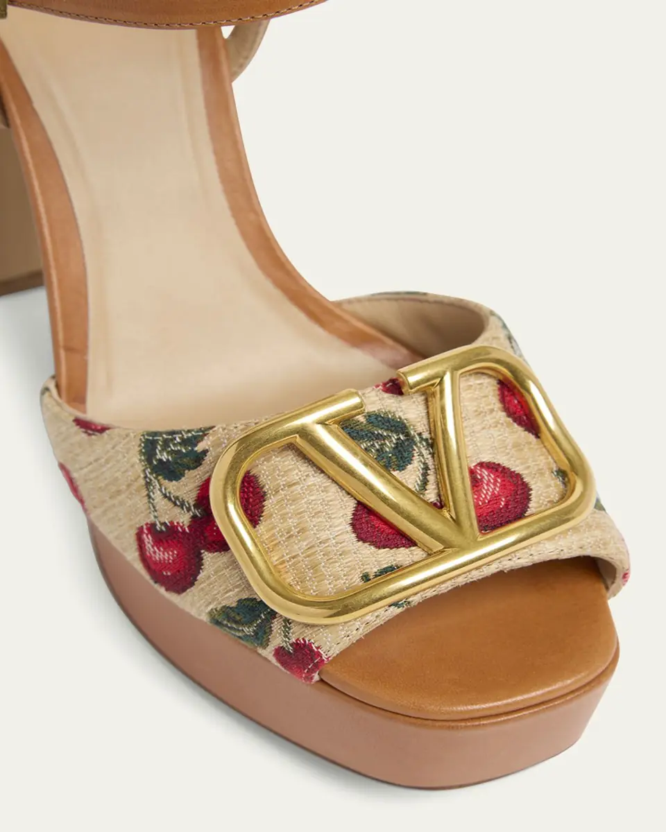 Valentino Garavani VLogo Cherry Ankle-Strap Platform Sandals | Thumbnail 7 Valentino Garavani VLogo Cherry Ankle-Strap Platform Sandals | Thumbnail 7