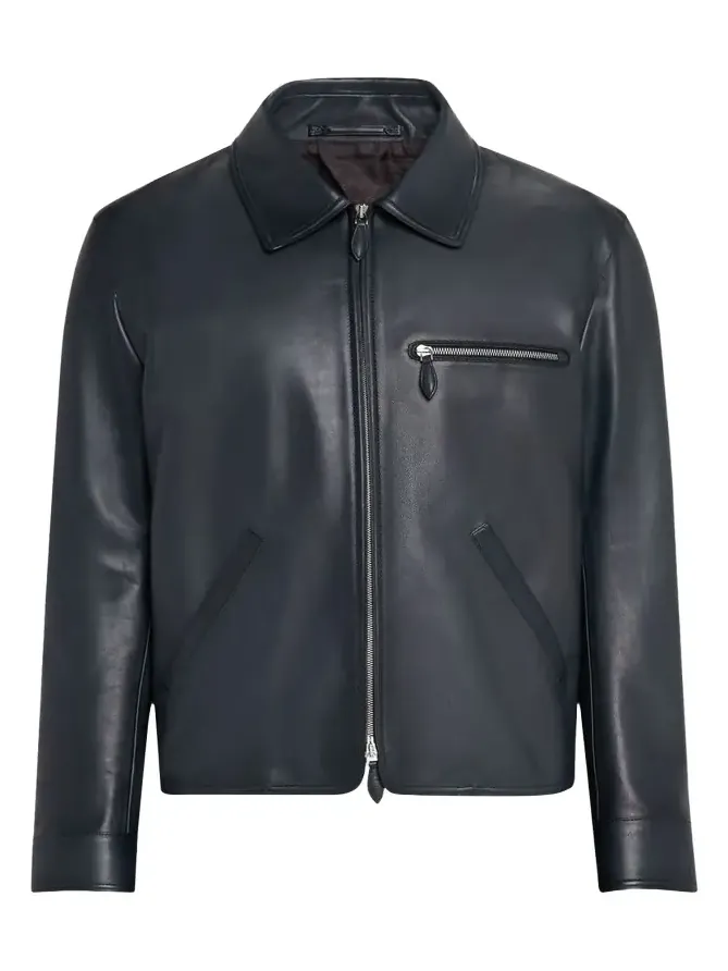 Men's Full-Zip Leather Jacket Men's Full-Zip Leather Jacket
