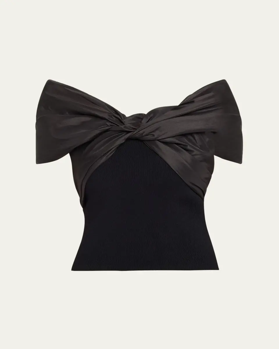 SIMKHAI Celiana Combo Off-The-Shoulder Top | Thumbnail 5 SIMKHAI Celiana Combo Off-The-Shoulder Top | Thumbnail 5