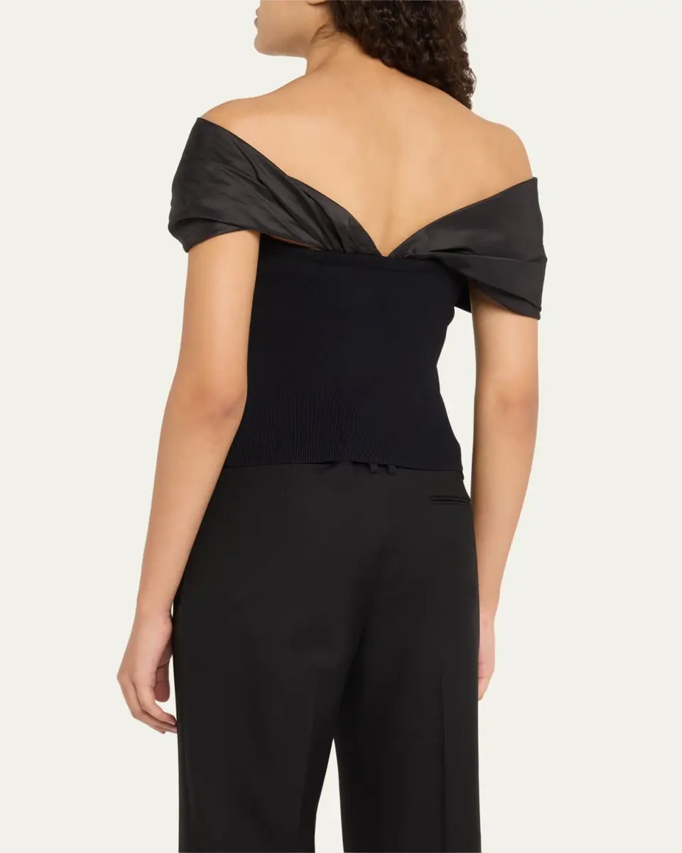 SIMKHAI Celiana Combo Off-The-Shoulder Top | Thumbnail 7 SIMKHAI Celiana Combo Off-The-Shoulder Top | Thumbnail 7