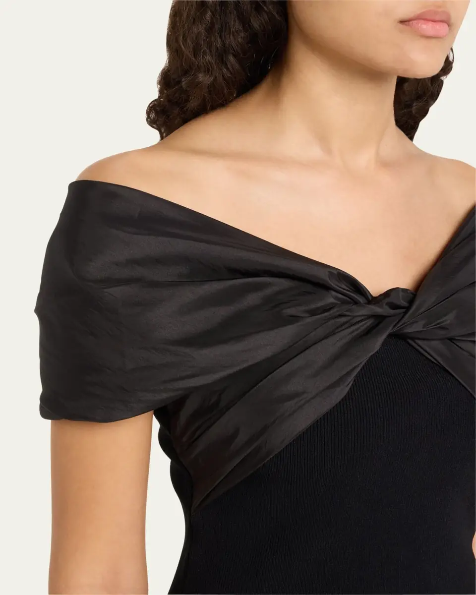 SIMKHAI Celiana Combo Off-The-Shoulder Top | Thumbnail 9 SIMKHAI Celiana Combo Off-The-Shoulder Top | Thumbnail 9
