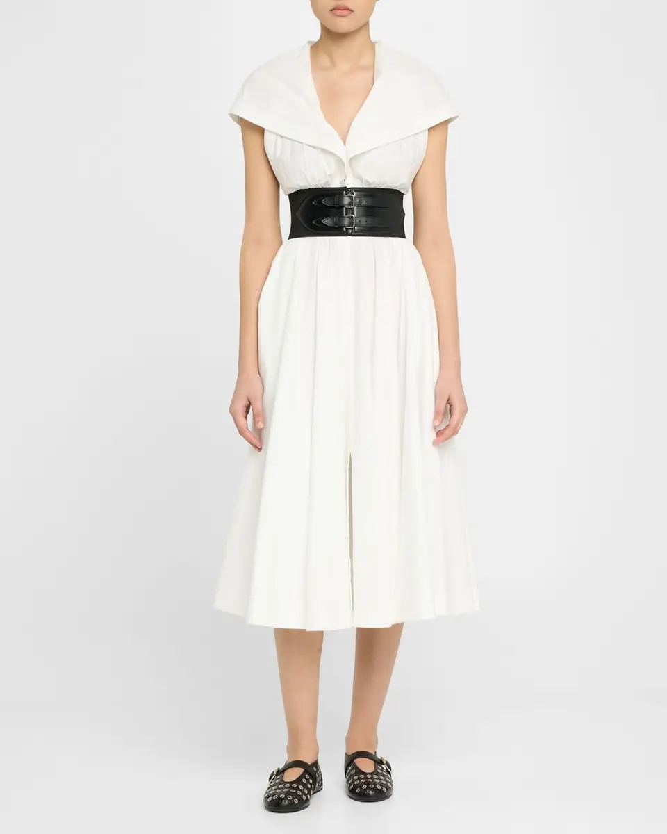 Alaïa Vienne Buckle Eyelet & Laser-Cut Leather Ballet Flats | Thumbnail 3 Alaïa Vienne Buckle Eyelet & Laser-Cut Leather Ballet Flats | Thumbnail 3