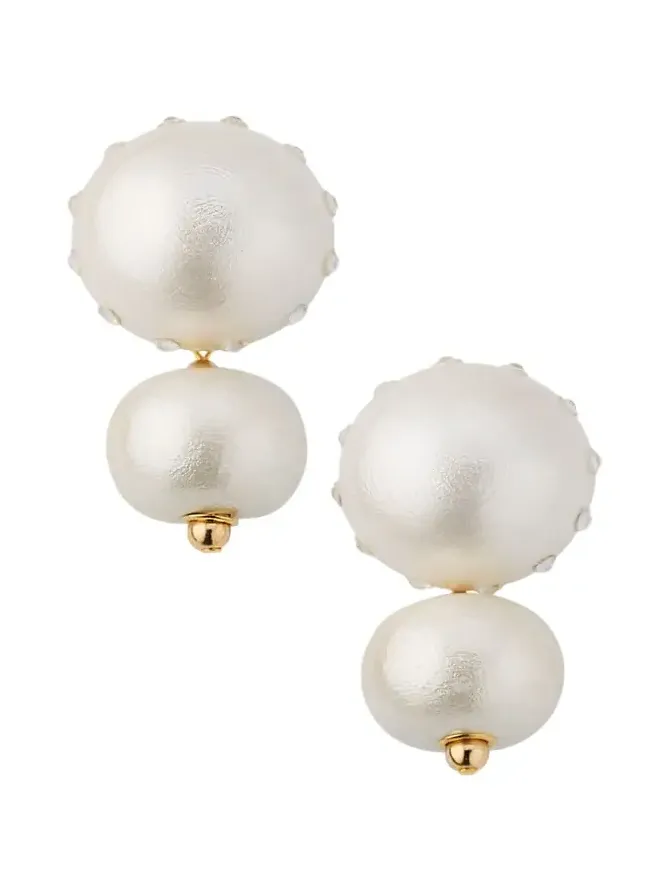 Livia White Heron Earrings