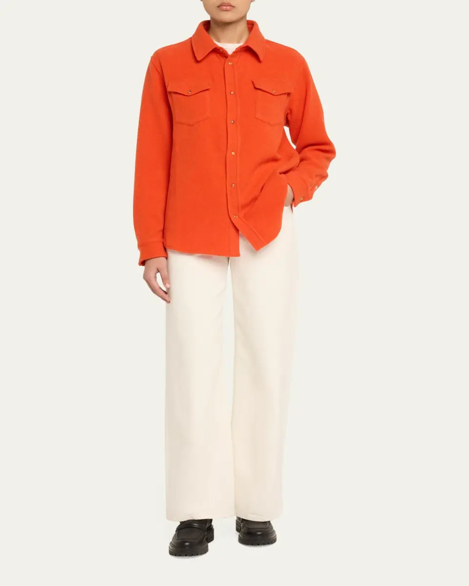 God’s True Cashmere Fire Solid Cashmere Shirt | Thumbnail 2 God’s True Cashmere Fire Solid Cashmere Shirt | Thumbnail 2