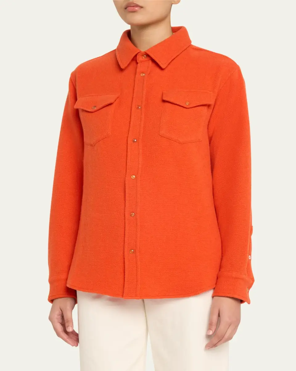 God’s True Cashmere Fire Solid Cashmere Shirt | Thumbnail 4 God’s True Cashmere Fire Solid Cashmere Shirt | Thumbnail 4