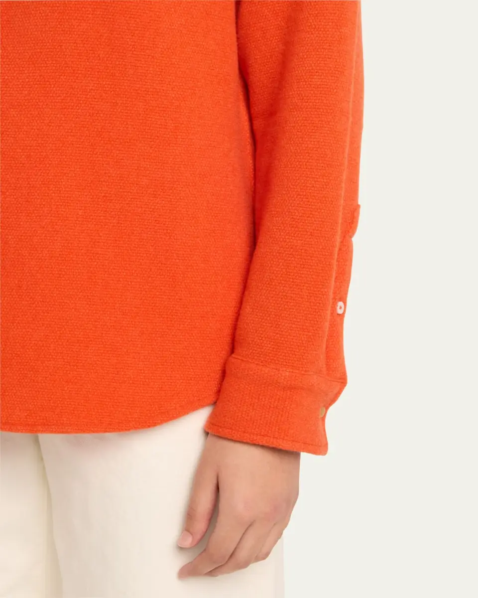God’s True Cashmere Fire Solid Cashmere Shirt | Thumbnail 5 God’s True Cashmere Fire Solid Cashmere Shirt | Thumbnail 5