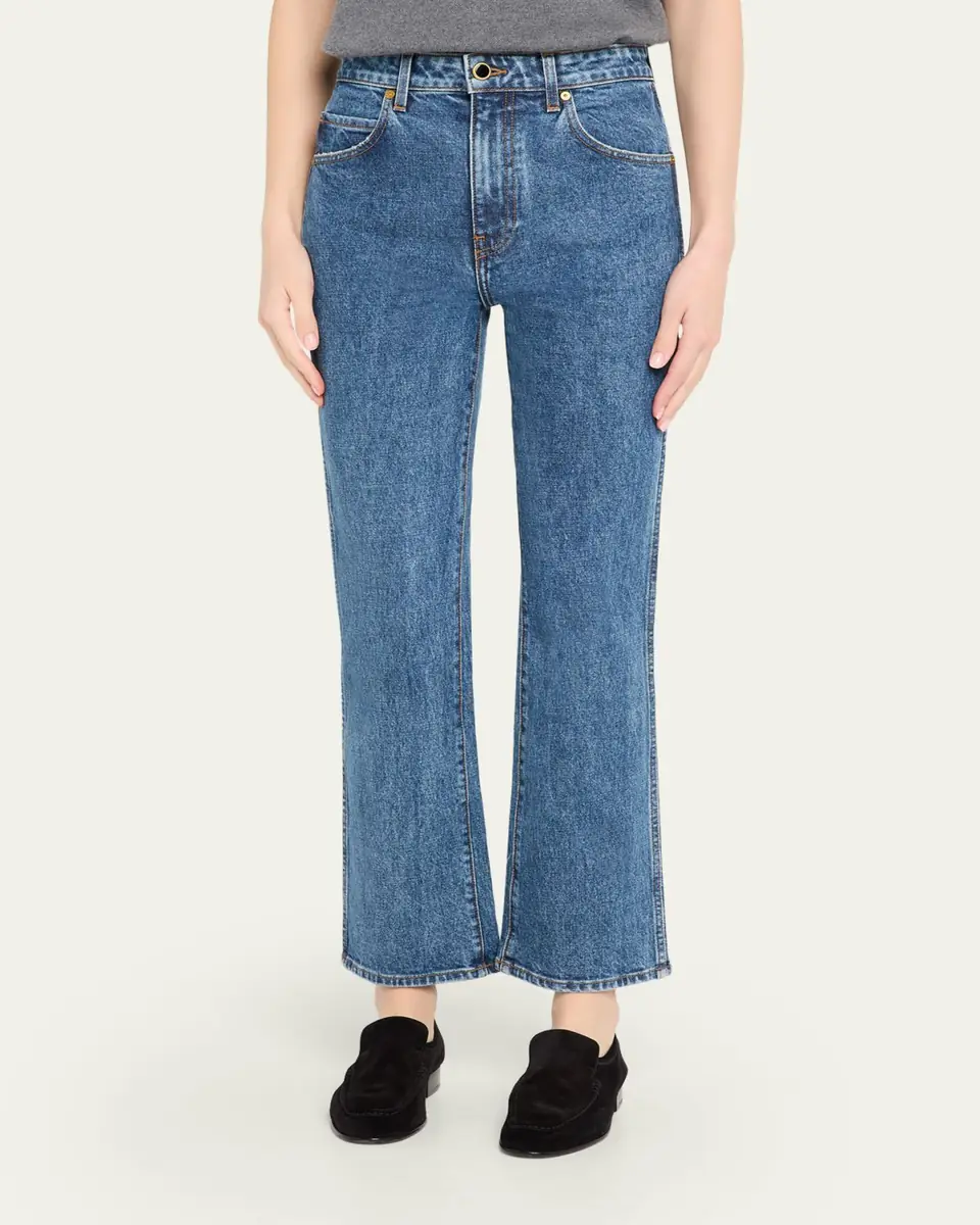 Khaite The Vivian Cropped Boot-Cut Jeans | Thumbnail 4 Khaite The Vivian Cropped Boot-Cut Jeans | Thumbnail 4
