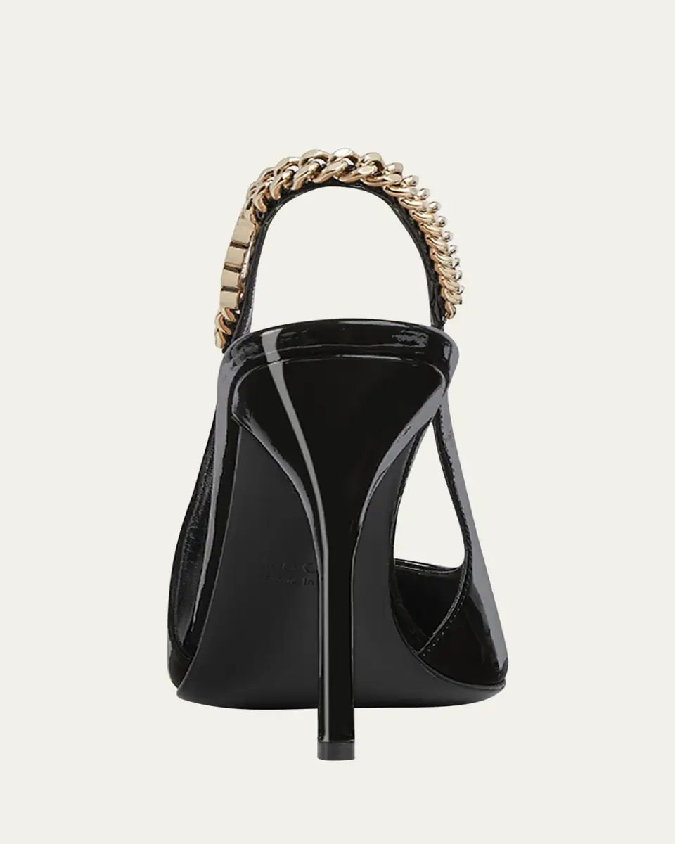 Gucci Signoria Patent Chain Slingback Pumps | Thumbnail 8 Gucci Signoria Patent Chain Slingback Pumps | Thumbnail 8