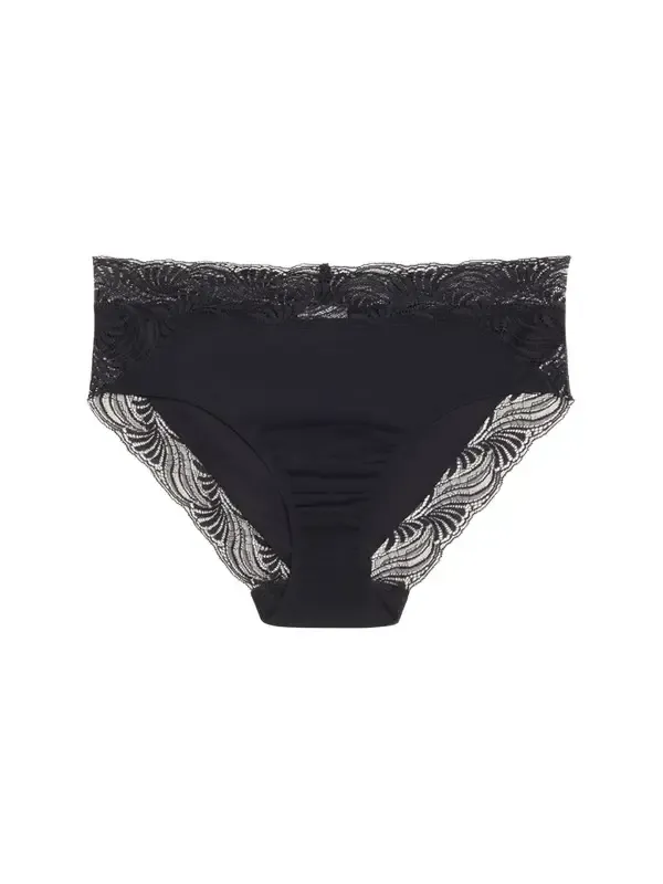 Cotton Delight Lace-Trim High-Cut Briefs