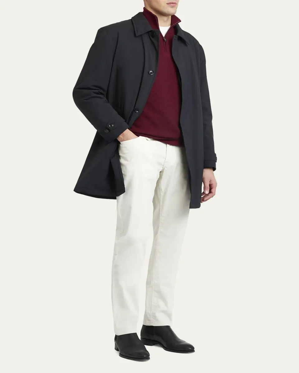 Brioni Men's Technical Fabric Car Coat | Thumbnail 2